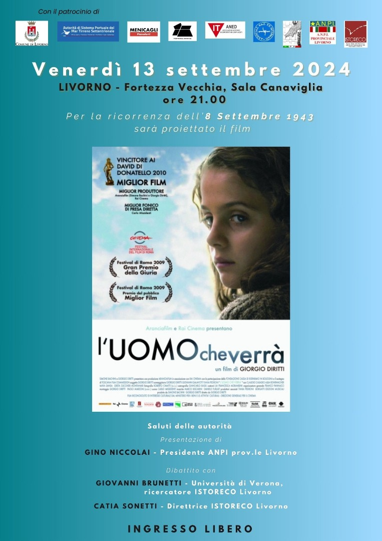 81° Anniversario dell8 Settembre 1943: proiezione del film Luomo che  verrà | Città di Livorno