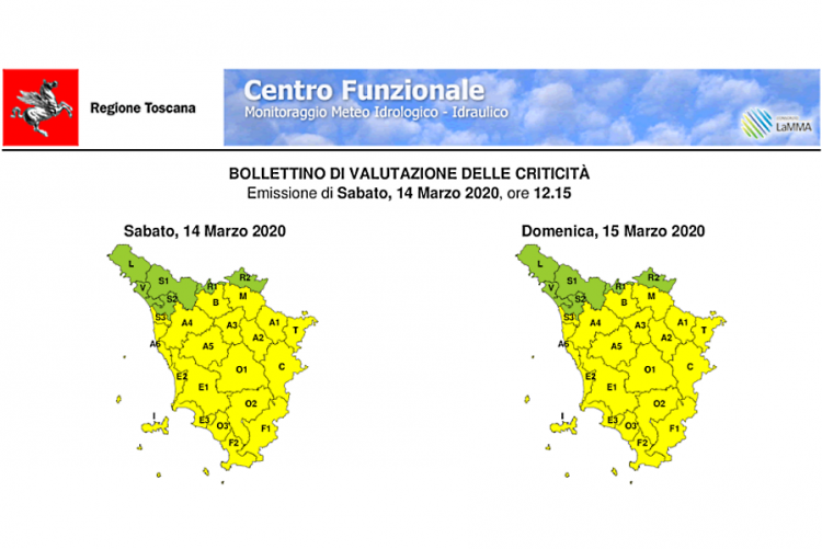 immagne del bollettino meteo