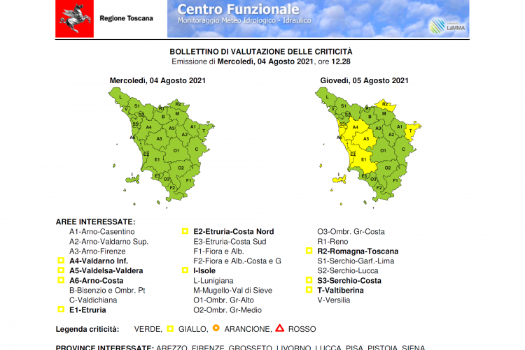 immagine grafica del bollettino meteo 