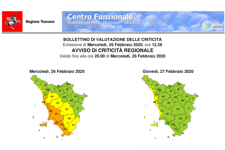 immagine de4l bollettino meteo