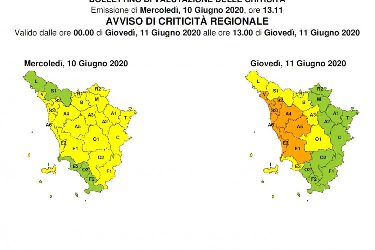 Bollettino allerta arancione