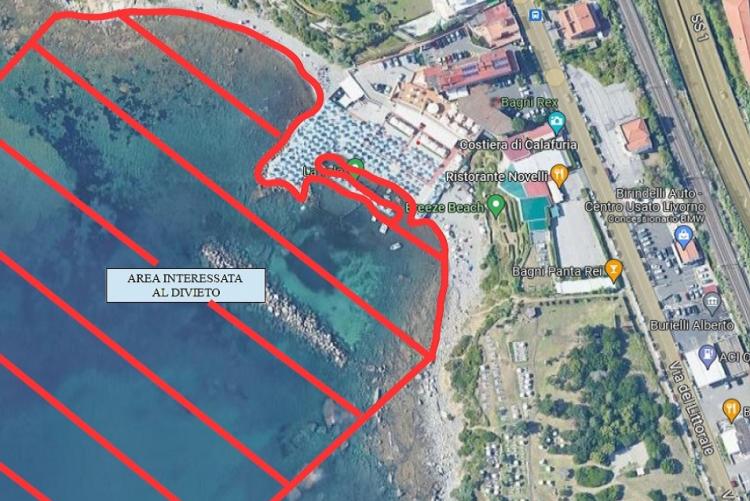 Mappa dello specchio d'acqua "Amerigo Vespucci"