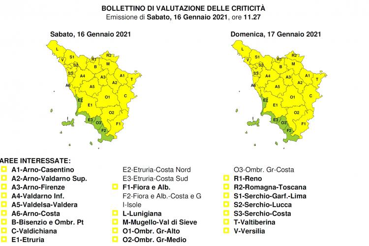 Il bollettino di sabato 16 gennaio