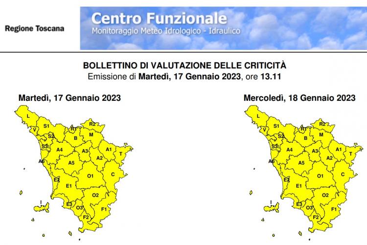 Il bollettino del 17 gennaio