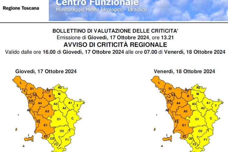 Il bollettino del 17 ottobre