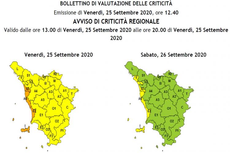 L'avviso di venerdì 25 settembre