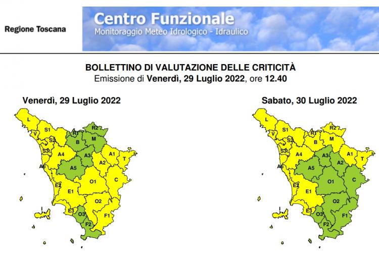 Il bollettino del 29 luglio