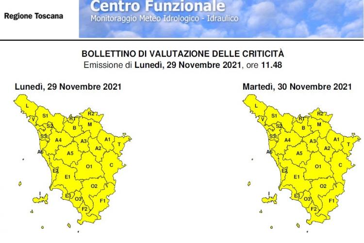 Il bollettino del 29 novembre