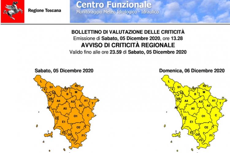 Il bollettino di sabato 5 dicembre