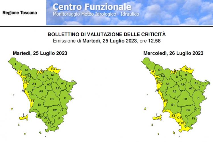 Il bollettino del 25 luglio