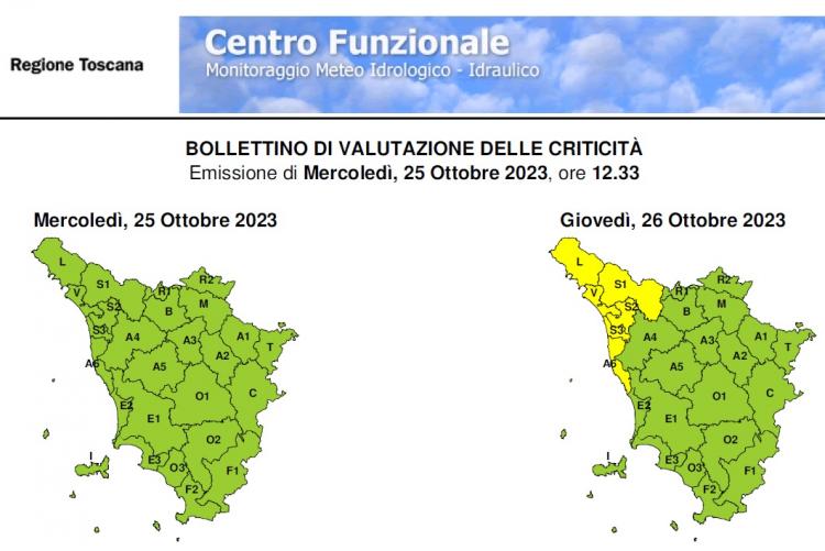 Il bollettino del 25 ottobre