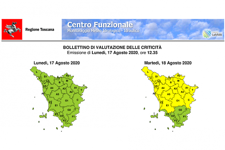 immagine grafica del bollettino meteo
