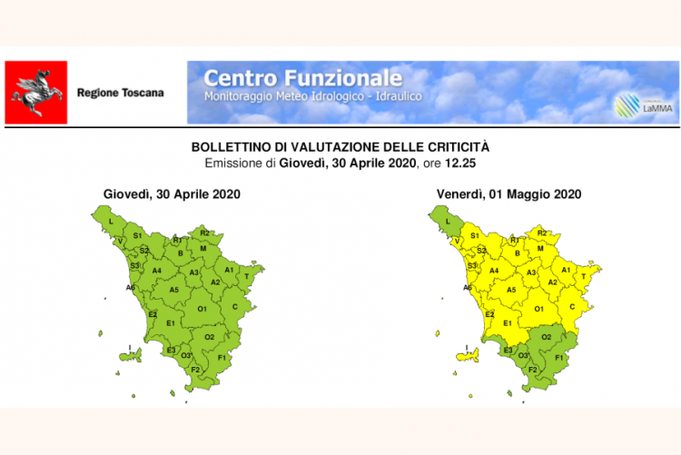 immagine del bollettino meteo