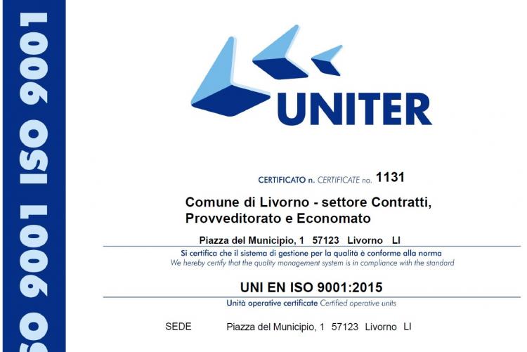 L'attestato di certificazione ISO 9001