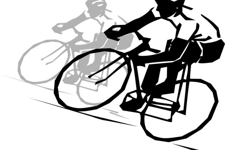 disegno che riproduce un ciclista