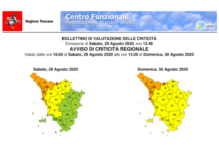 immagine grafica del bollettino meteo