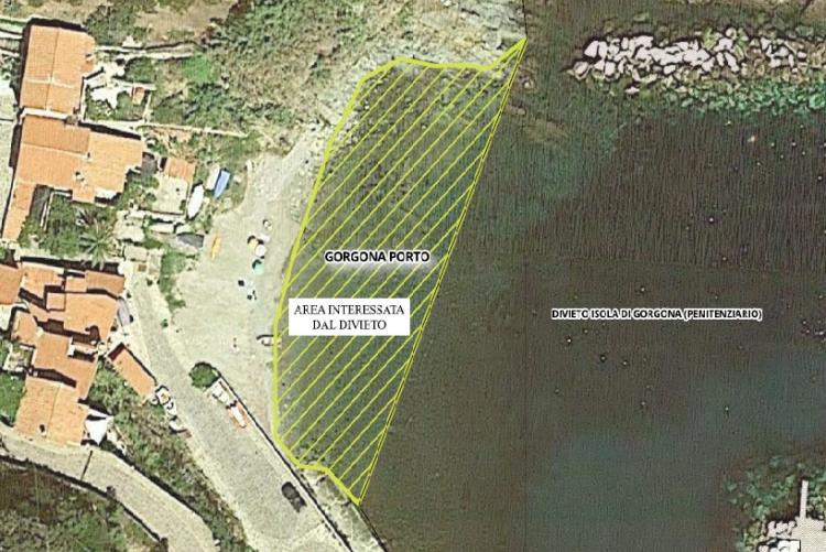 Planimetria dell'area che era interessata dal divieto