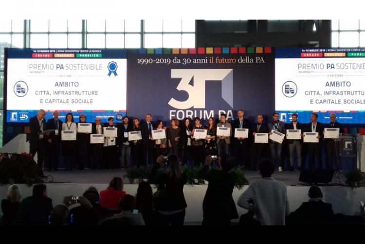 Immagine della premiazione al ForumPA