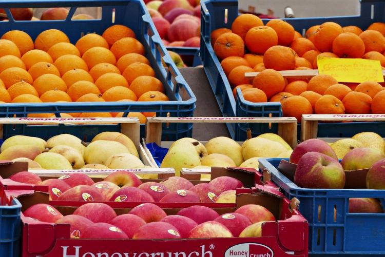 Foto di frutta al mercato