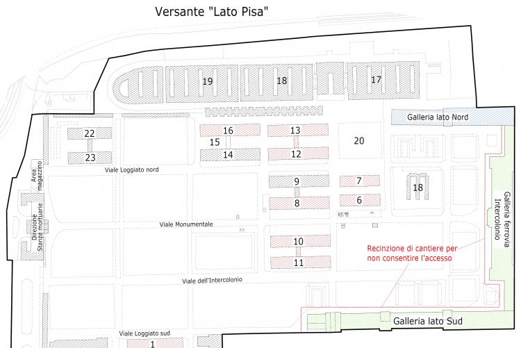 Mappa del Cimitero della Cigna