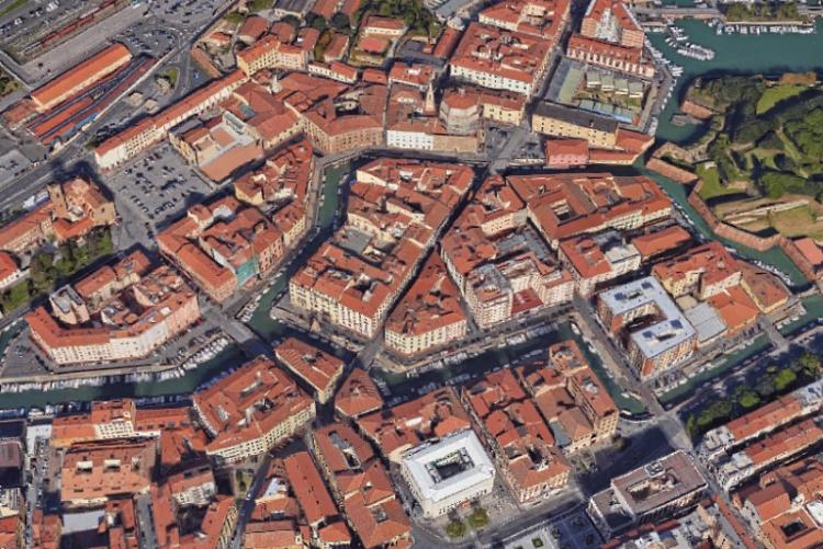 Immagine del quartiere della Venezia dall'alto 