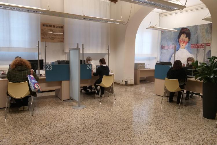 foto dei rinnovati locali dell'Ufficio Relazioni con il Pubblico