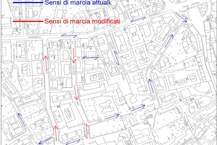 La mappa della nuova viabilità
