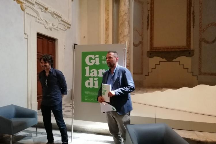 nella foto, un momento della presentazione della mostra