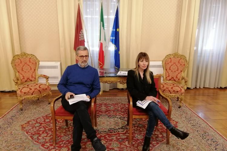 nella foto l'assessore Gianfranco Simoncini e Katia Le Rose