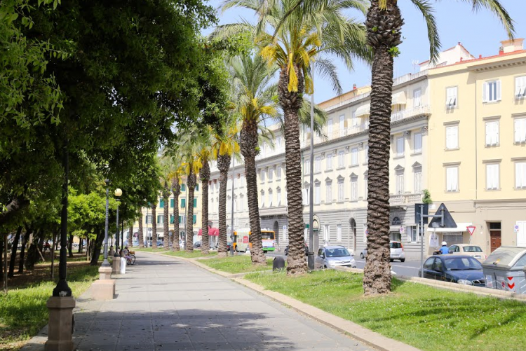 Foto di un tratto del viale Italia