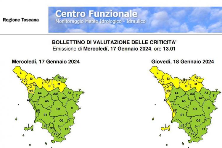 Il bollettino del 17 gennaio