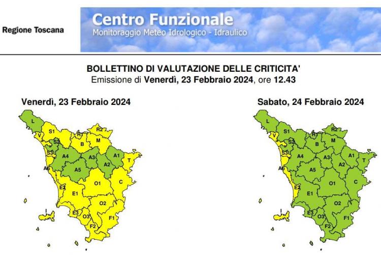 Il bollettino del 23 febbraio