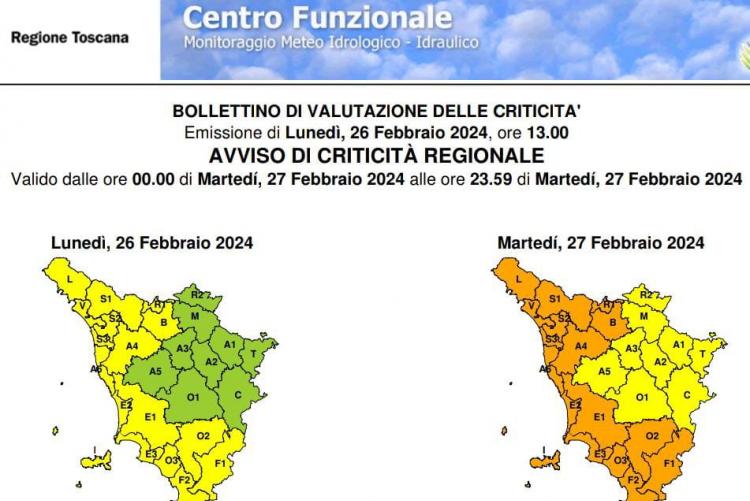 Il bollettino del 26 febbraio 