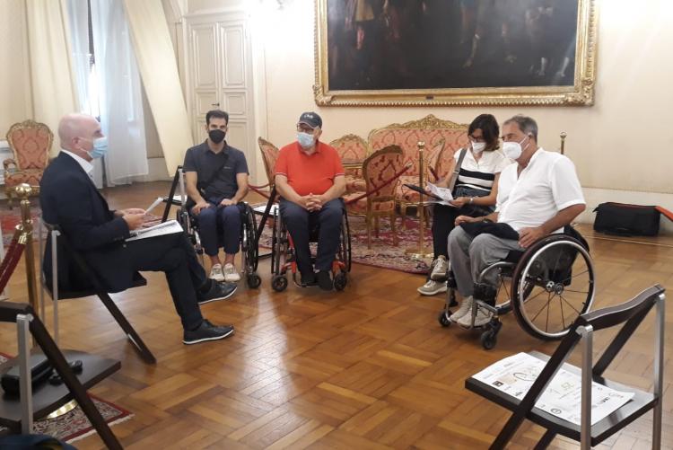 Conferenza stampa torneo di tennis in carrozzella