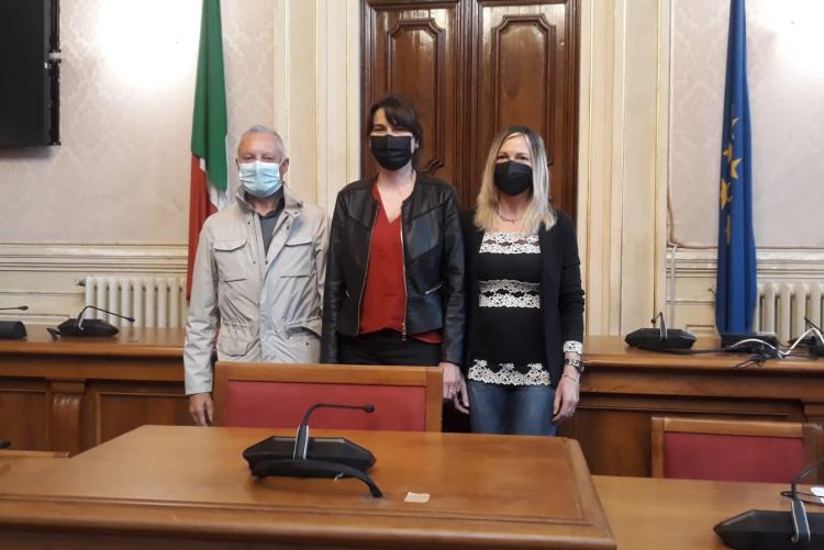 Assessora Cepparello, Ingegneri Elga Pellegrini e Luca Barsotti